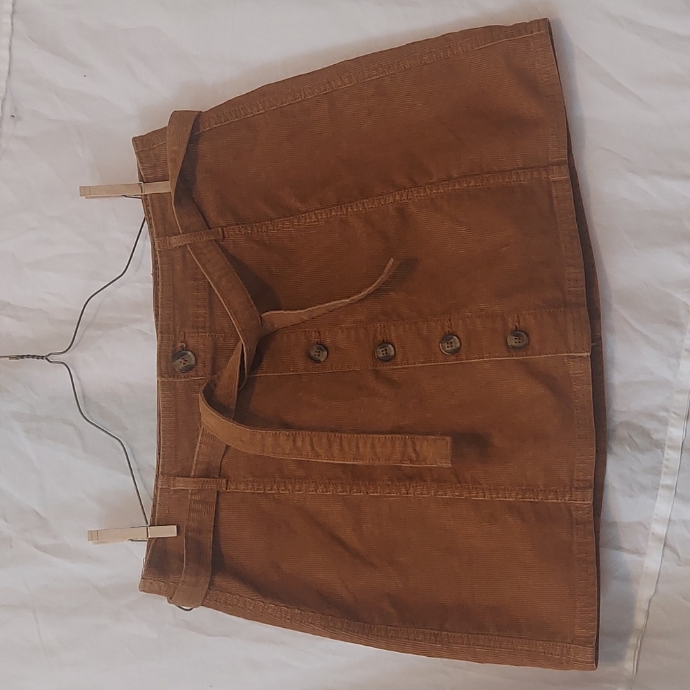 American Eagle Super Stretch Hi-rise A-Line Button Front Corduroy Skirt